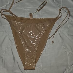 Skim Texture Bikini Bottom Ochre